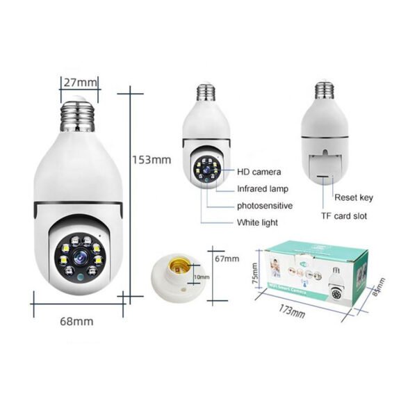 SFC03 CCTV camera indoor bulb lamp camera wifi smart home light wireless IR