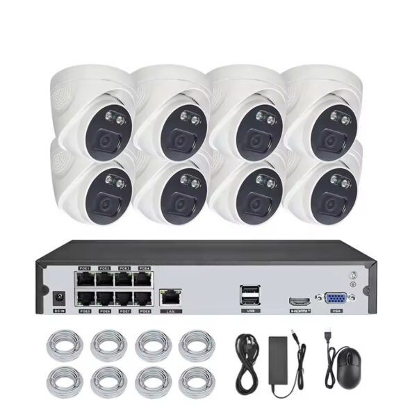HSC016 8CH 8MP PoE NVR Kit with Built-in Mic for Enhanced Security